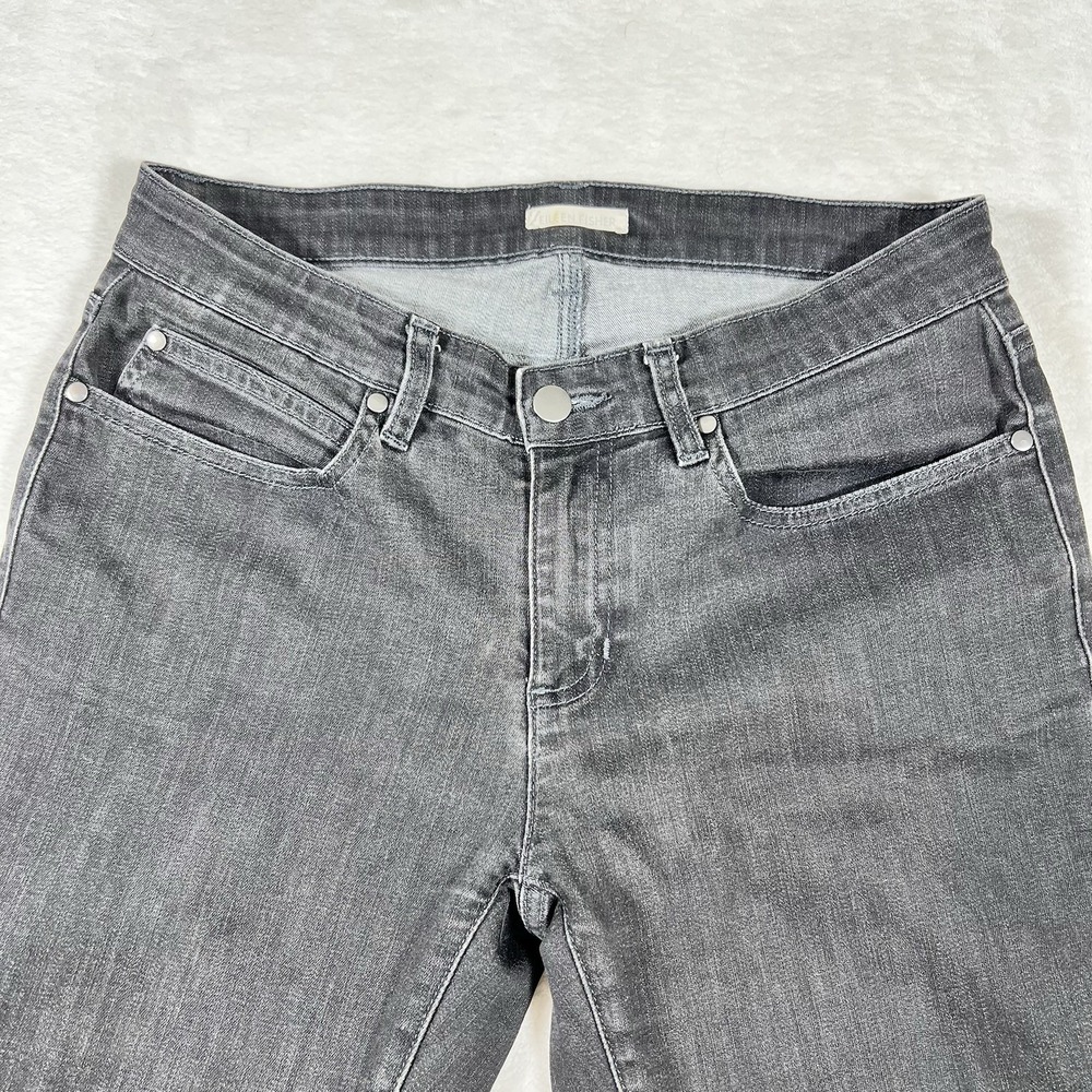 Eileen Fisher Jeans Womens Size 6 Black Denim Straight Leg Organic Cotton